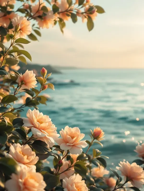 山茶与海